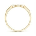 thumbnail image 2 of ANGARA Natural Tapered-Shank Diamond Peace Sign Ring in 14K Yellow Gold for Women (Size-1.25mm| Color-G| Clarity-VS2) | April Birthstone, Anniversary, Jewelry Gift for Women | Natural Diamond Ring, 2 of 7