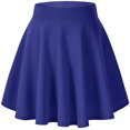 thumbnail image 2 of Women's Basic Flared Casual Mini Skate Skirt Versatile Stretchy, 2 of 4