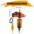 thumbnail image 3 of Electric Chain Hoist,2200lbs Portable Electric Power Winch,10 ft Lifting Height,110V Single Phase Overhead Crane 360° Rotatable Hooks for Garage Ceiling, 3 of 5