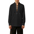 thumbnail image 2 of Teen Costumes Long Sleeve Boys Medieval Shirt Medieval Costume Kids Dress up Clothes Halloween Costumes Boys 13-14 Years, 2 of 9