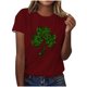 thumbnail image 1 of Mujeres Manga Corta de Verano Tops Impreso Sudadera Casual, Cuello Redondo Blusa Ligera para la Primavera Y el Verano, 1 of 4