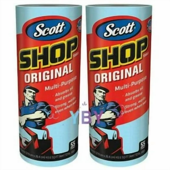 Scott Professional Multi Purpose Shop Paper Towels 55 Sheets Roll 2 Rolls