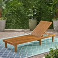 thumbnail image 3 of Afuera Living Modern / Contemporary Outdoor Wooden Chaise Lounge Teak, 3 of 5