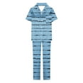 thumbnail image 5 of XuJwPNcy Women's Pajama Sets Short Sleeve Button down Sleepwear Nightwear Long Pants Soft Pjs Lounge Sets, 5 of 5