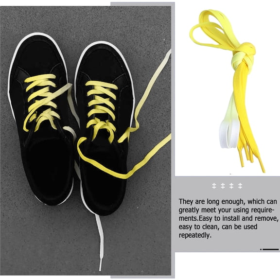 Luxshiny 11Pairs Flat Gradient Color Shoelaces for Sneakers Decorative Polyester Multi Purpose Shoe Laces
