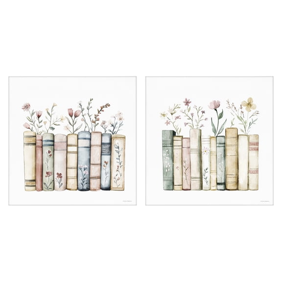 Stupell Industries Floral Stories & Blossoms 2 Piece Canvas Wall Art Set, design by Svetlana Aleynikova