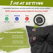 Slsy Oversized Heated Camping Chair, Padded Camp Chair with 3 Heat Levels, Portable Folding Heated Chair Round Moon Saucer Folding Lawn Chair Outdoor Chair