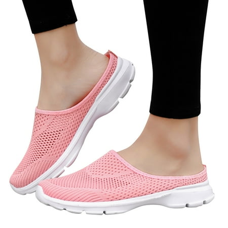 CAICJ98 Non Slip Shoes for Women Walking Running Shoes Women - Orthopedic Diabetic Walking Hypersoft Sneakers Pink