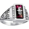 Girl's Crest CZ Side Panel Class Ring