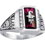Girl's Crest CZ Side Panel Class Ring