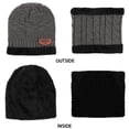 thumbnail image 6 of FZ FANTASTIC ZONE Kids Boys Girls Winter Warm Knit Beanie Hat Cap and Scarf Set with Fleece Lining,Grey, 6 of 8