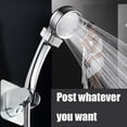 thumbnail image 2 of Bathroom Wall Mounted Shower Head Handset Holder Suction Bracket Adjustable G0J3, 2 of 9