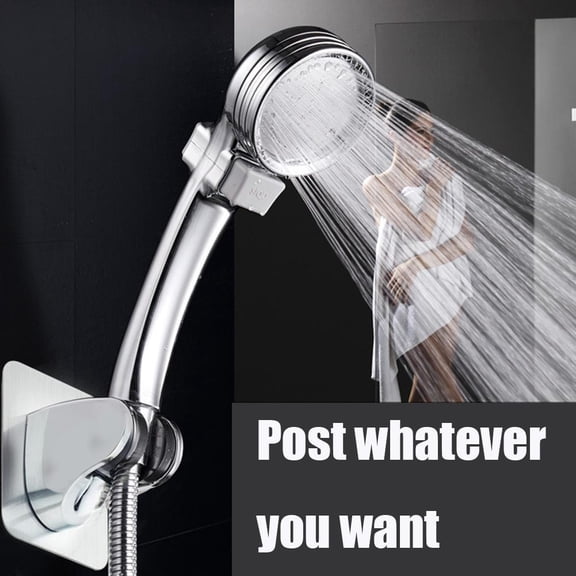 Heavy-Duty Adhesive Shower Head Holder, Tool-Free Installation for Secure Mounting, Perfect for Family Bathrooms and Clawfoot Tubs