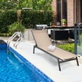 thumbnail image 4 of YYAo Chaise Lounge Chair Outdoor, Outdoor Chaise Lounge,Outdoor Reclining Chaise Lounge Chair with 6-Position Adjustable Back-Brown, 4 of 12