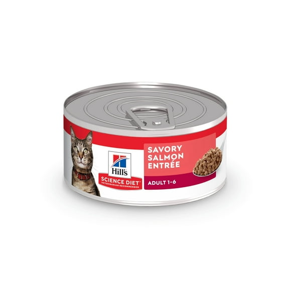 Hill's Science Diet Savory Salmon Wet Cat Food, 5.5oz Can 24pk