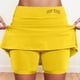 thumbnail image 2 of Falda culotte de talle medio para mujer: cintura elástica, bolsillos laterales, diseño fluido en capas, falda estampada informal para el verano., 2 of 6