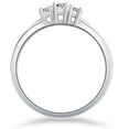 thumbnail image 3 of Pompeii 1/2 Ct Three Stone Lab Grown Diamond Engagement Ring 10k White Gold, 3 of 4