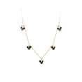 thumbnail image 1 of Hermoso Collar Corazones Negros De Moda Juvenil Oro 14K Lam dorado Unitalla, 1 of 8