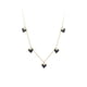 thumbnail image 1 of Hermoso Collar Corazones Negros De Moda Juvenil Oro 14K Lam dorado Unitalla, 1 of 8