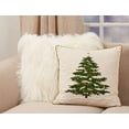 thumbnail image 5 of Fennco Styles Embroidered Christmas Tree 100% Cotton Decorative Throw Pillow 18" W x 18" L – Natural Holiday Cushion for Christmas, Home, Couch, Bedroom, Living Room and Office, 5 of 6