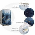 thumbnail image 5 of Abstract Art Shower Curtain Set ，Waterproof Fabric Shower Curtains Blue Grey Gradient Marble Texture Shower Curtains for Bathroom,Bathroom Decor 60"x72", 5 of 6