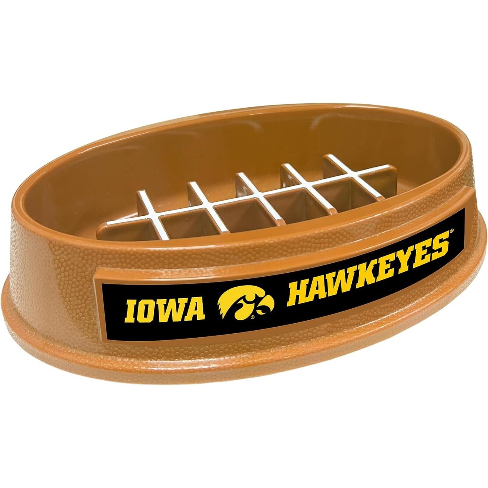 Pets First NCAA Iowa Hawkeyes Super-Bowl Slow Feeder Bowl for Dogs and Cats with Non-Slip Mat
