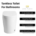 thumbnail image 2 of Los Flexi Non-Electric One-Piece Toilet, 17.3" ADA Height Elongated, Foot Kick & Button Flush, 1.0 GPF Efficient Air Pressure Assisted Flush System, 12" Rough-In, 2 of 13