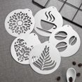 thumbnail image 3 of BESTONZON 5 Pcs Stainless Steel Coffee Stencils Barista Cappuccino Arts Templates Coffee Garland Mould Cake Decorating Tool, 3 of 3