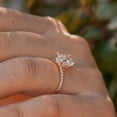 thumbnail image 2 of solitaire jewels 3CT Radiant Moissanite Hidden Halo Engagement Ring For Women, 14K Rose Gold, 2 of 5