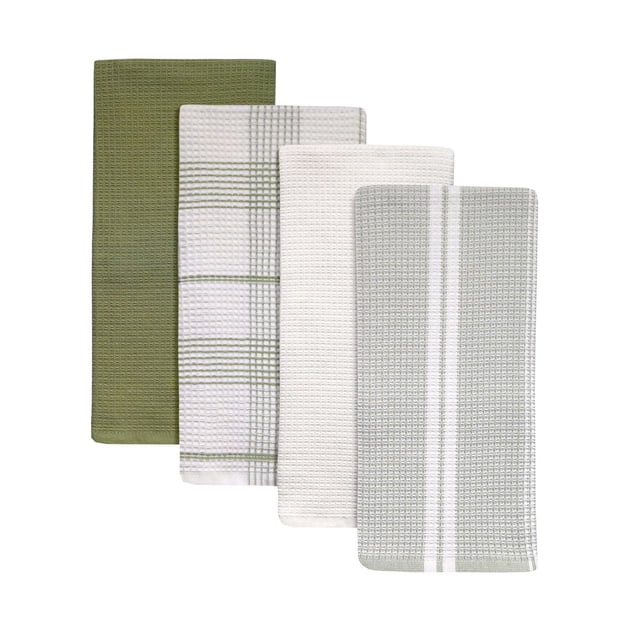 Better Homes & Gardens Lot de 4 torchons de cuisine, Coriandre