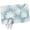 Sky Blue, variant on Area Rug for Bedroom, Navy Blue Palm Leaves Coastal Absorbent Non Slip Washable Rug, Summer Tropical Botanical Low Profile Living Room Carpet Runner for Coffee Table, Home Office Decor, 47x63 In