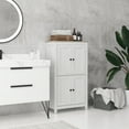 thumbnail image 2 of HOMCOM Bathroom Cabinet with Adjustable Shelves and Doors, White, 2 of 10