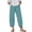 Light Blue, variant on Diufon Womens Plus Size Pants Solid Color Wide Leg Pants Casual Linen Capris Pants with Pockets
