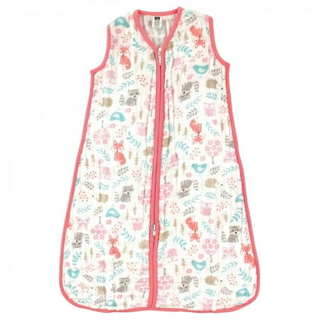 UPC: 0660168517651 | Hudson Baby Infant Girl Muslin Cotton Sleeveless Wearable Sleeping Bag  Sack  Blanket  Woodland Fox  0-6 Months