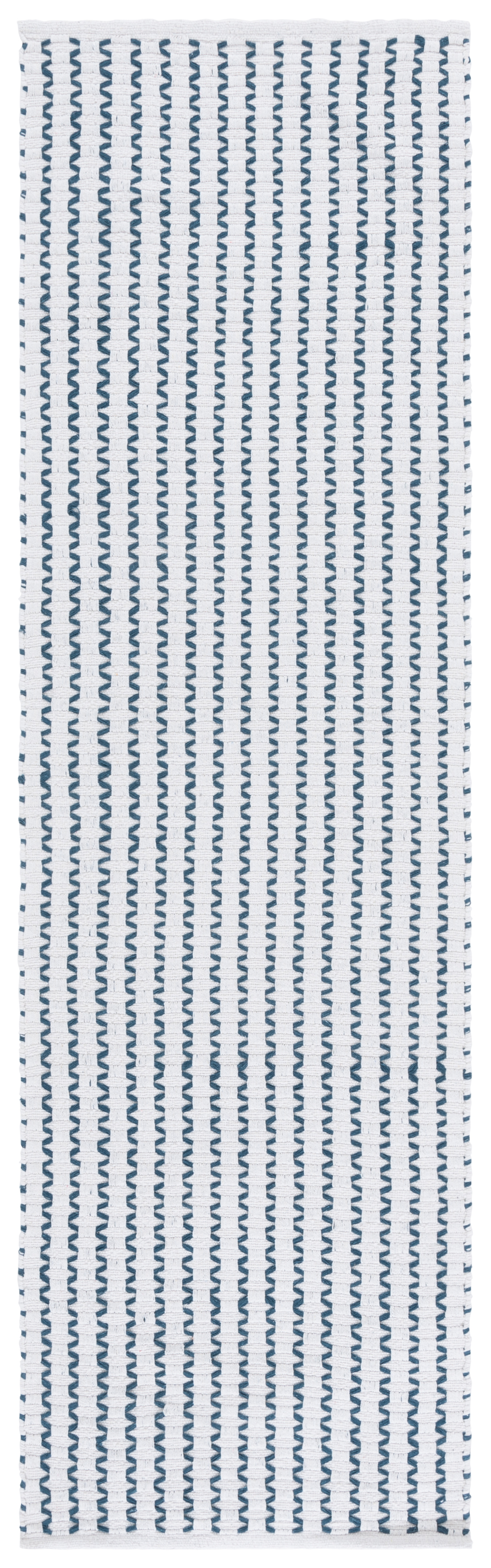 Safavieh Cape Cod Rowina Wavy Striped Runner Rug, Ivory/Teal, 2'3" x 8'