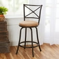 Mainstays 24" Bronze Swivel Bar Stool, Tan Microfiber Seat