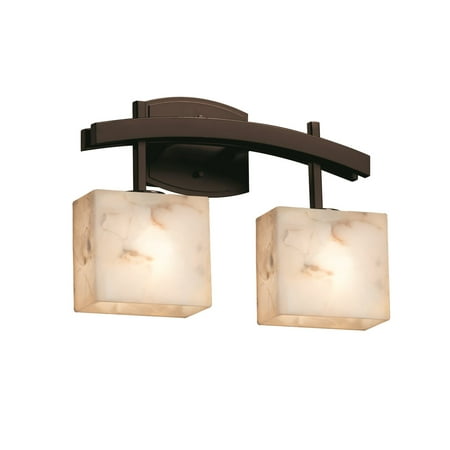 - Justice Designs Alabaster Rocks Archway 2-LT LED Bath Bar - Dark Bronze - ALR-8592-55-DBRZ-LED2-1400