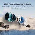 thumbnail image 2 of Altavoces exteriores Herdio Waterproof de 4 pulgadas para barco (4 blancos), 2 of 8