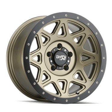Dirty Life Theory-9305 18X9 5X127 0Et 78.1Cb Matte Gold W/Simulated Ring