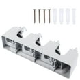 thumbnail image 4 of WHAMVOX Bathroom Storage Rack for Home Use Made of Durable Plastic Grey Color Keep Your Space Clean and Organized 3 Slots 4 Hooks, 4 of 8