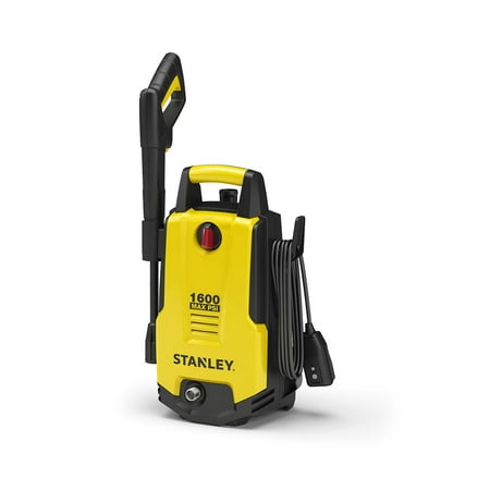Stanley 1600 PSI Electric Pressure Washer, Vari-Spray Nozzle, Wand, Spray Gun, 20 Foot High Pressure Hose, 35 Foot Power Cord, Detergent (Best Pressure Washer For Commercial Use)
