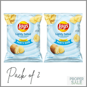 Lay's Potato Chips Lightly Salted Party Size 12.5 Ounce Bag ( PACK OF 2 )