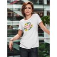 thumbnail image 2 of Mothers Day Flower Garland Shaped T-Shirt Women -Image by Shutterstock, Female x-Large, 2 of 4