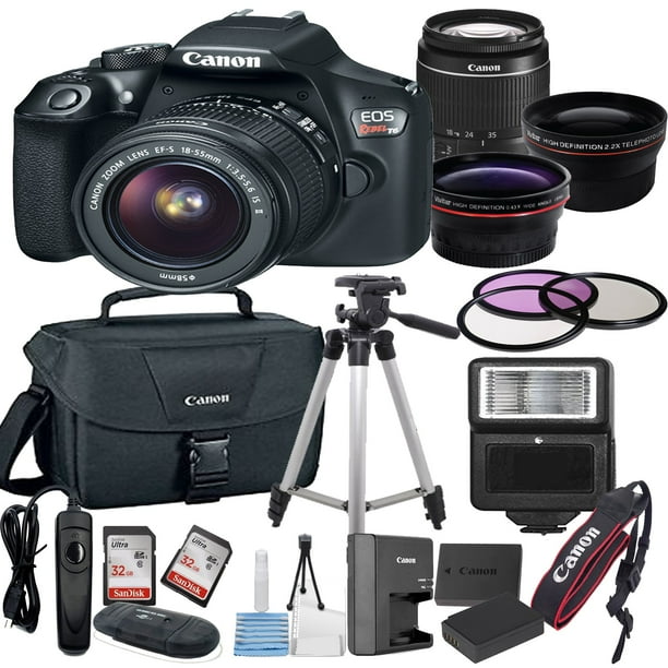 Canon EOS Rebel T6 Digital SLR Camera w/ EFS 1855mm Bundle includes