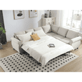 thumbnail image 3 of [NEW ARRIVED] [VIDEO PROVIDED]Sleeper Sofa, 2 in 1 Pull Out Couch Bed,6 seater sofa bed, L Shaped Sectional Sofa ,Riveted sofa,104'' Large combined sofa Bed in living room,Beige(New sku: W2108S00101, 3 of 4