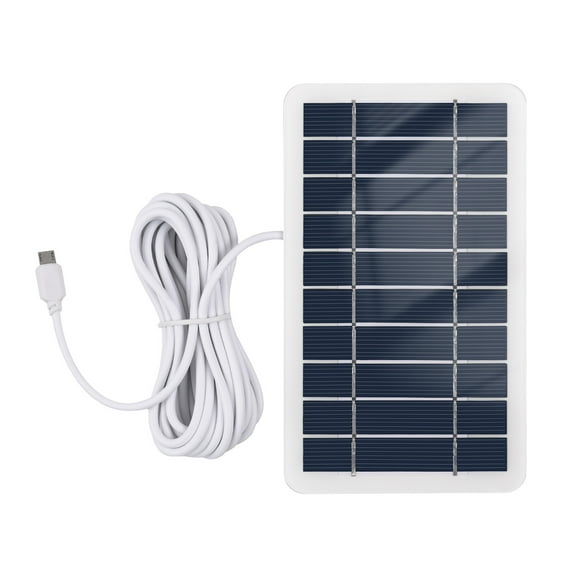 Amdohai 2W 5V Portable Solar Charger Waterproof Solar Panel Charger for Camping with Micro USB Plug for Charging Mobile Phones Mini Fans LED Light Home Monitor Camera