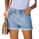 thumbnail image 1 of Pantalones cortos de mezclilla Onlypuff para mujer, denim Boyfriend, azul claro, talla M, 1 of 4