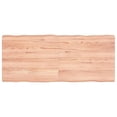 thumbnail image 1 of vidaXL Table Top Light Brown 140x60x(2-6)cm Treated Solid Wood Live Edge, 1 of 7