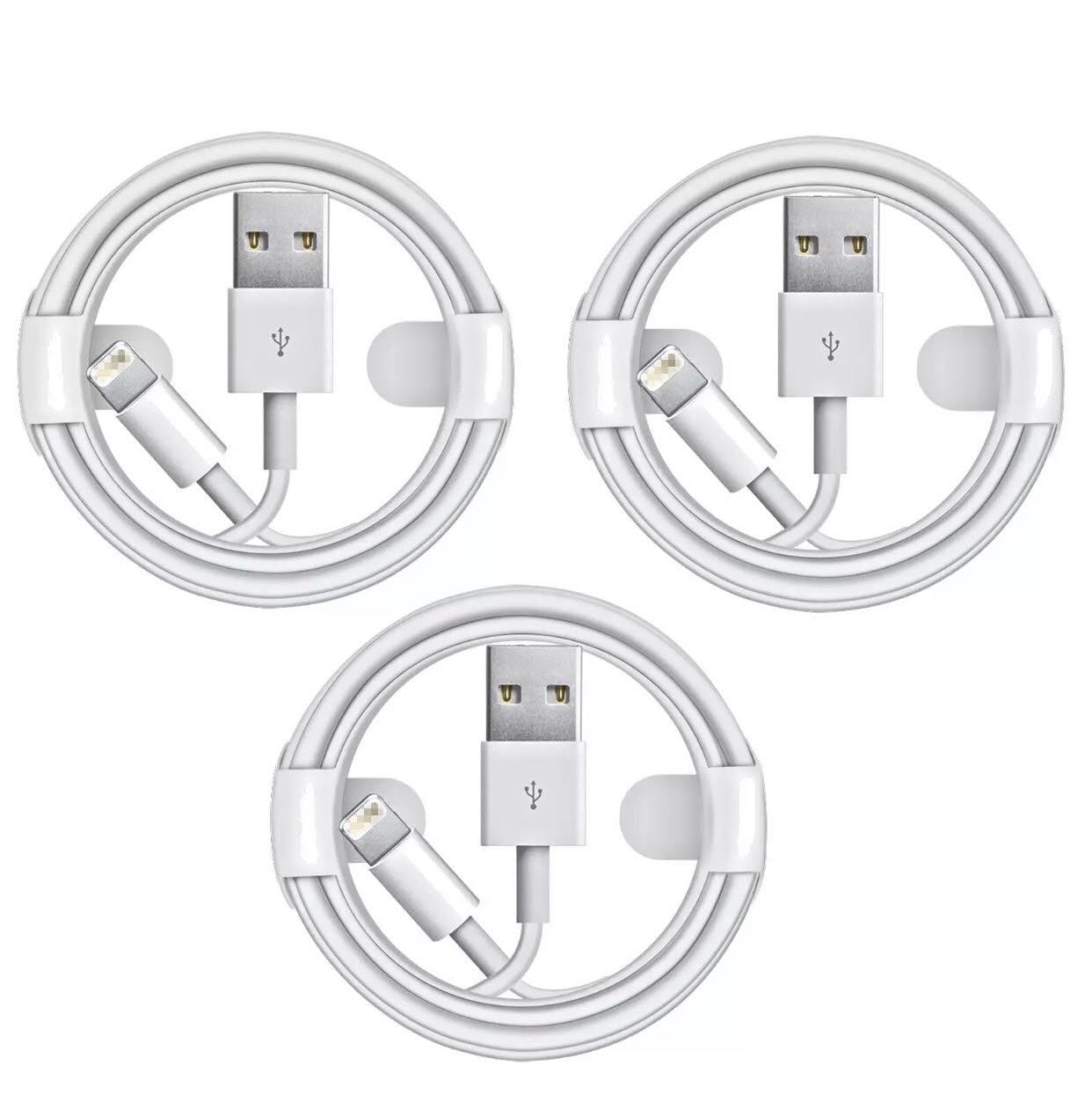 3 pack 2M 6FT Lightning Cable USB Cable Charger Cord 5 5s 6 6s 7 8 Plus X XS XR XS MAX 11 pro