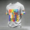 thumbnail image 2 of GrmtClth Men's We the People Means Everyone Shirts Pried Rainbow Flag Pattern Top Equality Short Sleeves T-Shirts Trendy Crew Neck Clothes Light Gray 2XL, 2 of 4